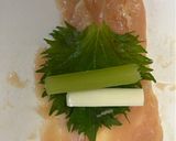 鶏ささみの青じそ明太チーズカツ(ふき)作り方4写真
