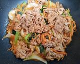 簡単夕飯韓国！豚こま小松菜コチュジャンプルコギ丼作り方6写真
