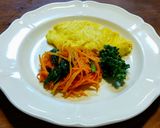 キャロットラペの甘酸っぱ炒め&オムレツ作り方5写真