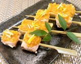 鮭と豆腐の串焼き♪柚子味噌がけ作り方5写真
