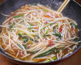 とろとろ肉みそ卵のもやし炒め定食🍚作り方3写真
