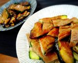 ＊ズッキーニとなすの豚肉挟み焼き＊作り方6写真