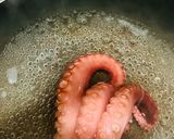 柔らか真たこのお刺身　ボイル作り方2写真