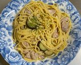 なすびと鶏もも肉のスパゲッティ作り方8写真