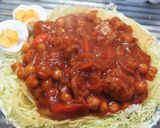 千切りキャベツと食べるチキンボールパスタ作り方12写真