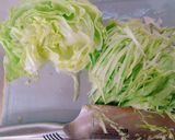＊我が家のレタスと胡瓜と納豆サラダうどん作り方2写真