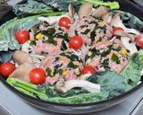 生ワカメの蒸しハンバーグ作り方2写真