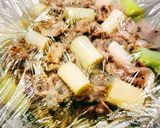 レンジ５分☆豚肉もやし白ネギ♪旨😋胡麻ドレぽん酢作り方4写真