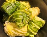 蓮根と椎茸のシャキシャキロールキャベツ作り方4写真