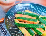 ＊ズッキーニのめんつゆマヨ粉チーズ炒め＊作り方4写真