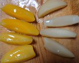 ヨウサマの減塩黄桃&白桃のロールケーキ作り方1写真
