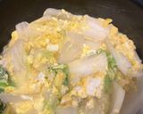白菜のふわふわ玉子とじ作り方5写真