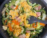 トマトとベーコンの洋風ゴーヤチャンプル😋作り方12写真