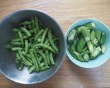 いんげん・オクラのソテー♪じっくり炒めて美味作り方1写真