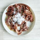 ズッキーニと豚こま肉のオイスター炒め作り方1写真