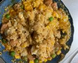 レンジ簡単クリーミー梅ガパオ味炒飯弁当作り方12写真