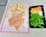鶏むね肉とインゲンと人参とエノキの生姜焼き作り方4写真