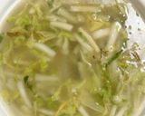 ポッカポカ白菜と生姜の簡単スープ作り方4写真