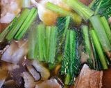 簡単ランチ!豚バラ肉きのこ小松菜つけ素麺作り方3写真