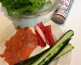 胡麻とサーモンでカリフォルニアロール作り方1写真