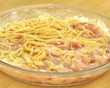 レンジで完成★海老のトマトクリームパスタ作り方4写真
