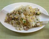淡竹筍と挽肉のチャーハン♬作り方4写真