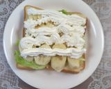 バナナとホイップクリームのサンドイッチ作り方4写真