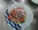 レンジ簡単洋風クリーミー味噌ラーメン味炒飯弁当作り方3写真