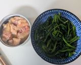 焼鳥缶!!ほうれん草マヨあえ作り方1写真