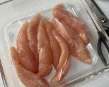 レンチン　インゲンササミ胡麻和え作り方1写真
