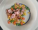レンジ簡単さっぱり味噌レモン風味炒飯弁当作り方2写真