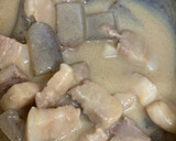 簡単　わが家の豚ばら肉のどて煮　アテにも作り方8写真