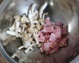 ベーコンきのこのバター醤油パスタ作り方1写真