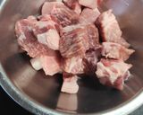 豚厚切りロースとパプリカの甘酢炒め（酢豚風）作り方1写真