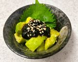 居酒屋で食べた♪アボカドの海苔の佃煮のせ作り方7写真