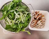 すぐでき！水菜とちくわの青のりみそ和え作り方1写真