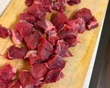 牛ヒレ肉のトマト煮込み作り方1写真