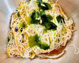 即席味噌汁で！隠れナスの梅みそビビン麺！作り方5写真