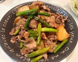 肉じゃが炒め煮➕アスパラ作り方8写真