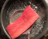 マグロを湯引き漬けで🐟作り方2写真