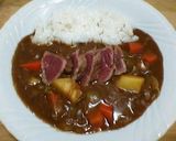 会津連隊カレー贅沢馬肉ステーキ載せ作り方5写真