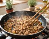 鶏ひき肉で作るヘルシータコサラダ作り方3写真