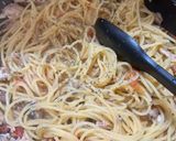 お店の味♡鯖缶とトマトのオイルパスタ作り方6写真