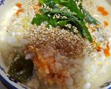 残りご飯活用〜ごまラー油入り中華風雑炊作り方6写真