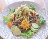 夏野菜たっぷり冷やし蕎麦作り方4写真