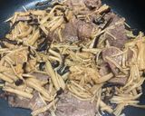 きのこのしぐれ煮アレンジ牛丼作り方2写真