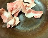 青うち豆入りの油揚げ肉きのこ炒め😻作り方1写真