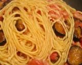 トマト缶不使用。なすとベーコンのトマトパスタ作り方7写真