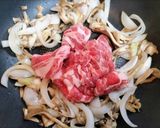 今日の夕飯舞茸豚こまポークチャップ肉料理作り方6写真