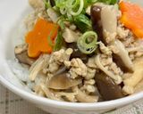 食欲の秋♡たっぷりきのこと鶏ミンチの旨み丼♪作り方8写真